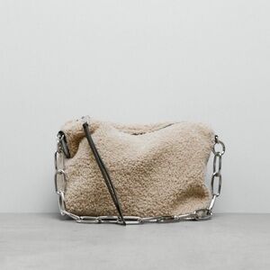 Zara Shearling Crossbody Bag